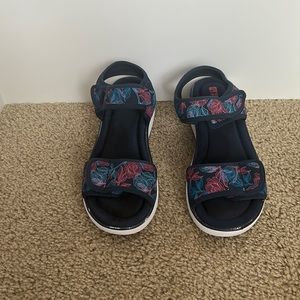 Ryka Neoprene Wedge Sport Sandals - Nora Navy